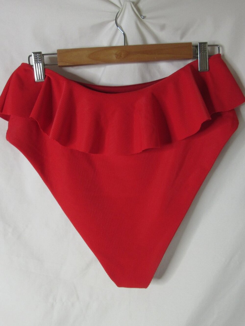 Beach Riot Red Ruffle High-Rise Bikini Bottom - Picture 5 of 10